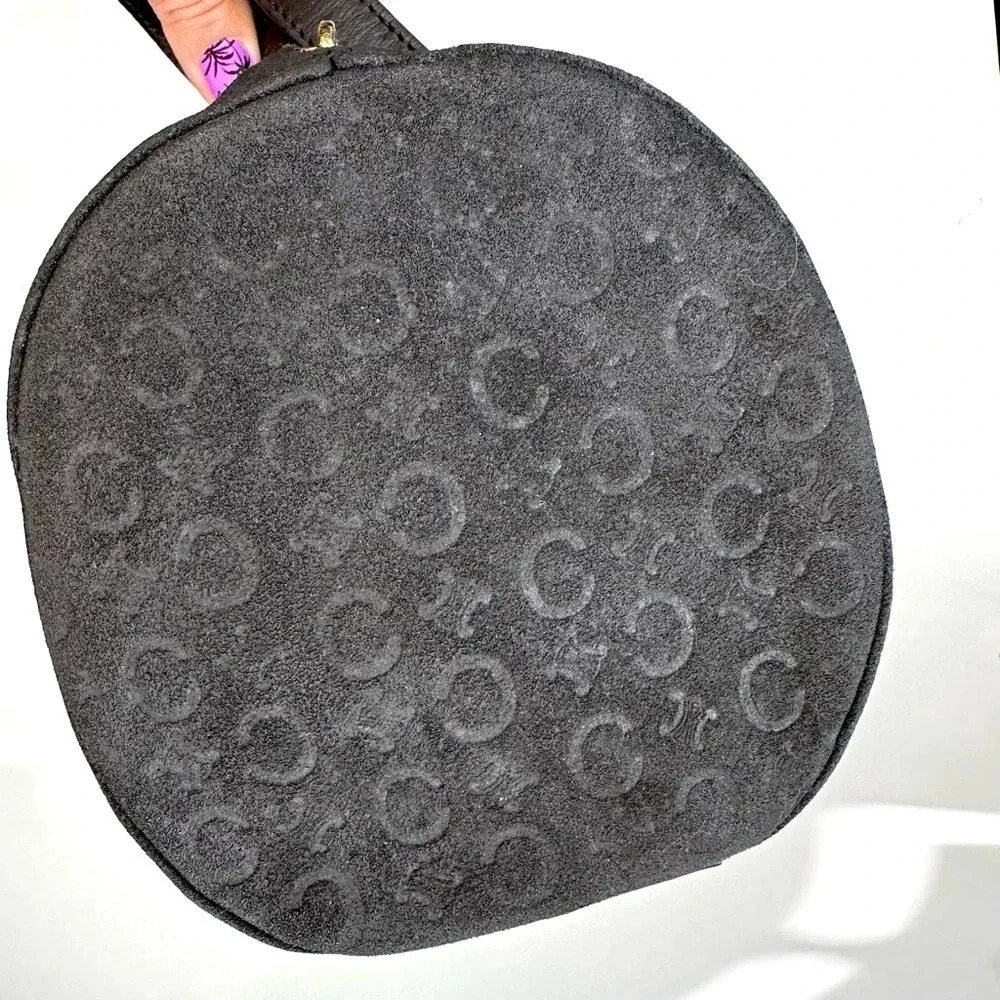 Celine mini embossed suede black barrel bag - EUC - Picture 4 of 4